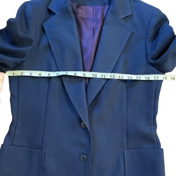 Vintage Blue Single Breast Blazer - Picture 7 of 9